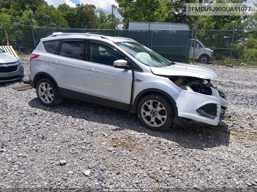 2016 Ford Escape Titanium VIN: 1FMCU9J90GUA51077 Lot: 45411815