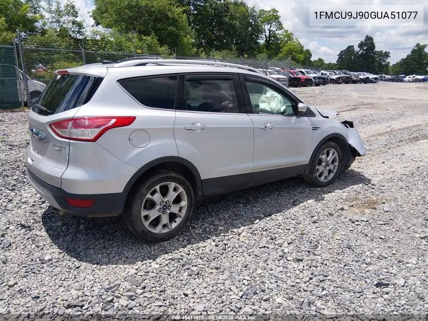 2016 Ford Escape Titanium VIN: 1FMCU9J90GUA51077 Lot: 45411815