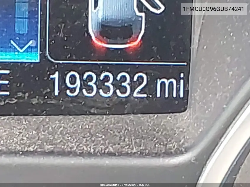 2016 Ford Escape Se VIN: 1FMCU0G96GUB74241 Lot: 45634813