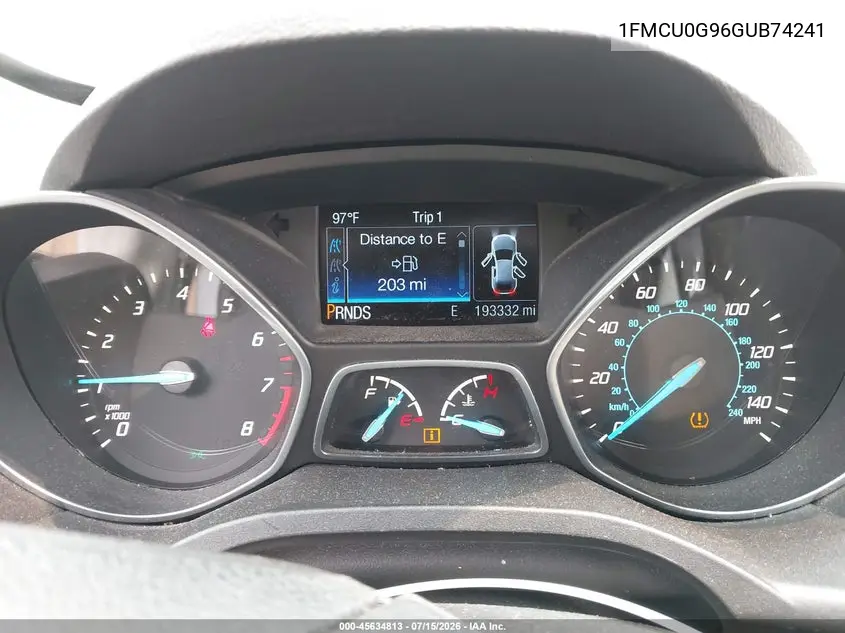 2016 Ford Escape Se VIN: 1FMCU0G96GUB74241 Lot: 45634813
