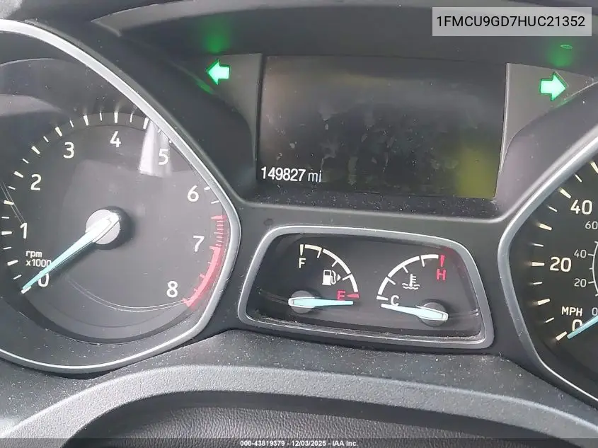 1FMCU9GD7HUC21352 2017 Ford Escape Se