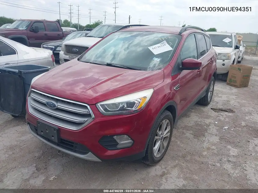 1FMCU0G90HUE94351 2017 Ford Escape Se