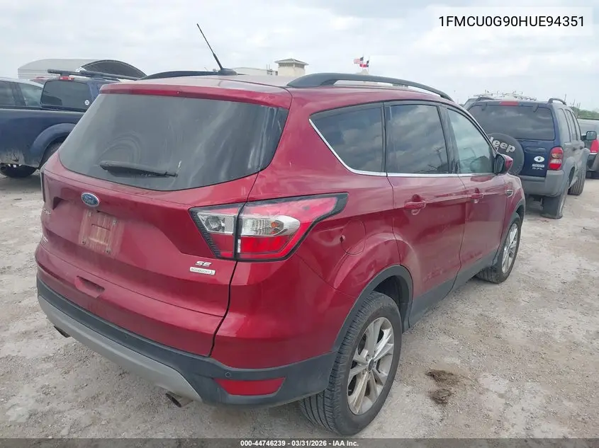1FMCU0G90HUE94351 2017 Ford Escape Se