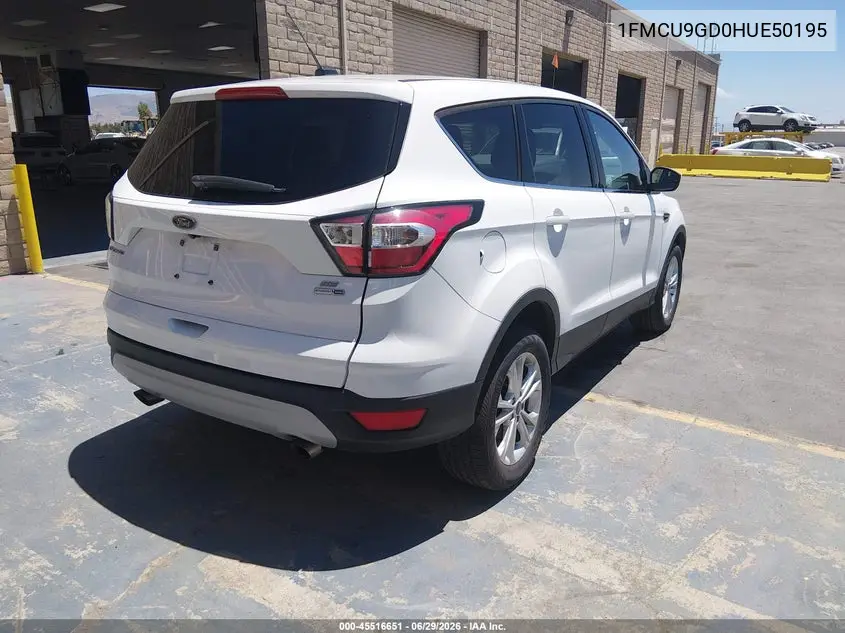 2017 Ford Escape Se VIN: 1FMCU9GD0HUE50195 Lot: 45516651