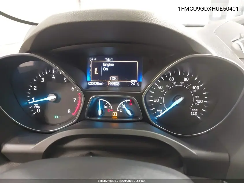 2017 Ford Escape Se VIN: 1FMCU9GDXHUE50401 Lot: 45516877