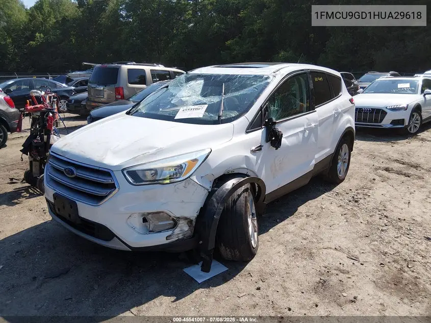2017 Ford Escape Se VIN: 1FMCU9GD1HUA29618 Lot: 45541007