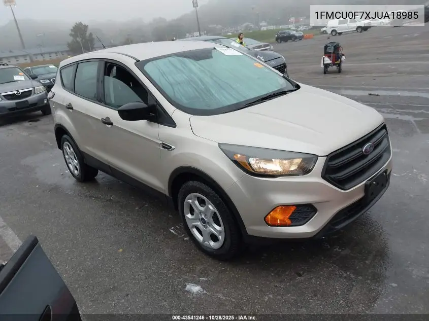 1FMCU0F7XJUA18985 2018 Ford Escape S