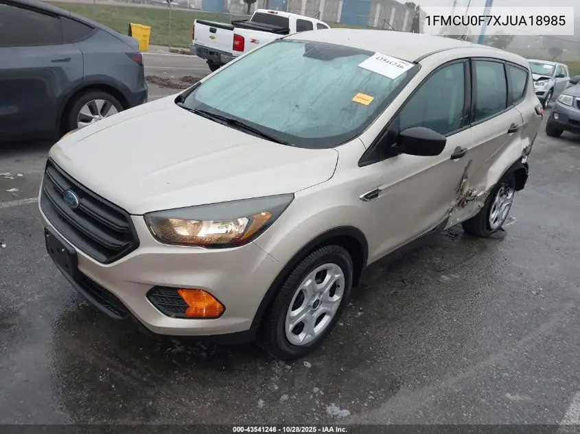 1FMCU0F7XJUA18985 2018 Ford Escape S
