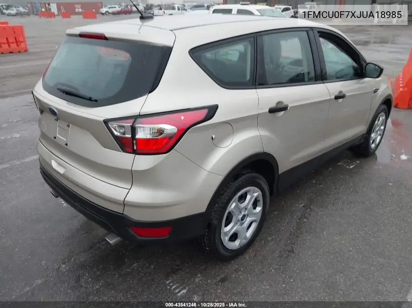 1FMCU0F7XJUA18985 2018 Ford Escape S