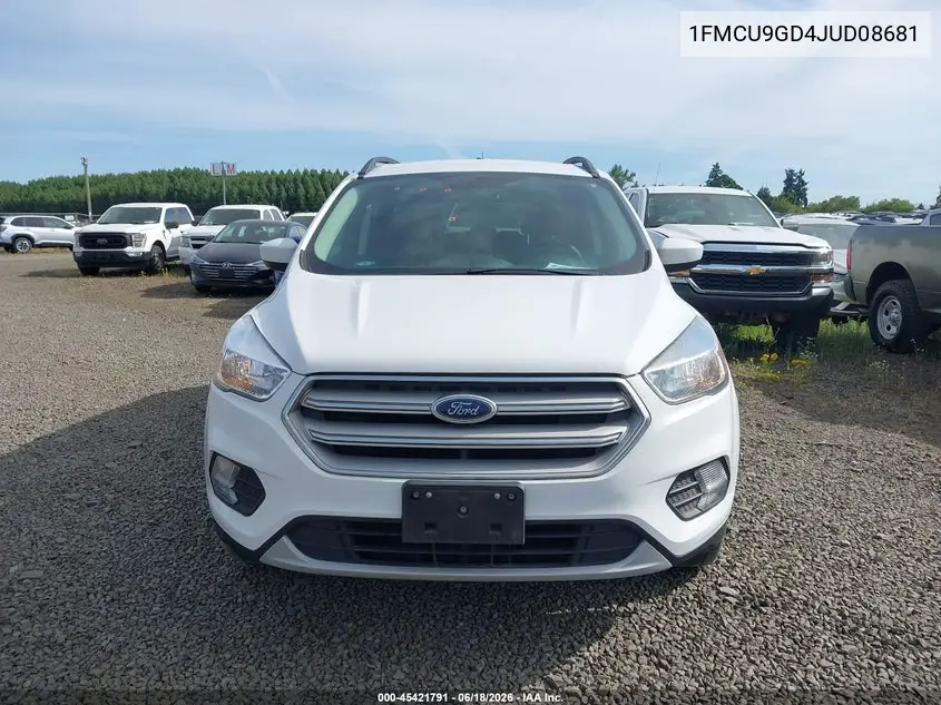 2018 Ford Escape Se VIN: 1FMCU9GD4JUD08681 Lot: 45421791