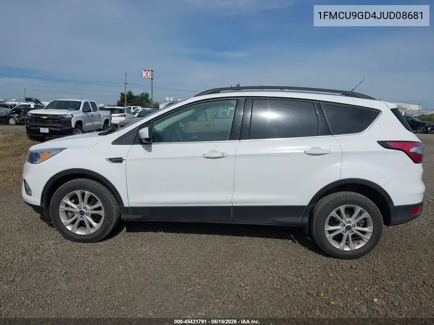 2018 Ford Escape Se VIN: 1FMCU9GD4JUD08681 Lot: 45421791