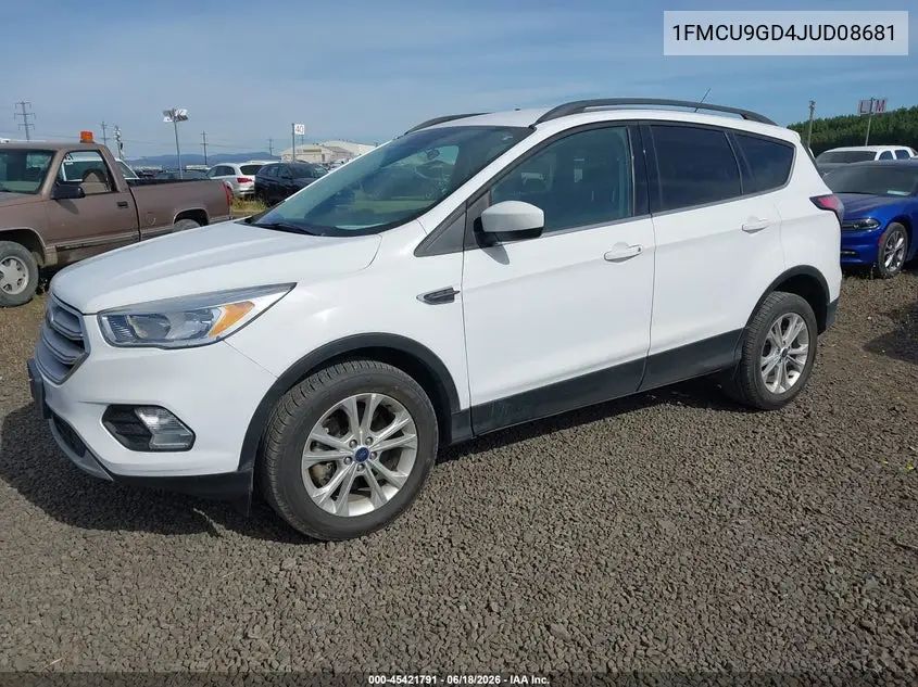 2018 Ford Escape Se VIN: 1FMCU9GD4JUD08681 Lot: 45421791