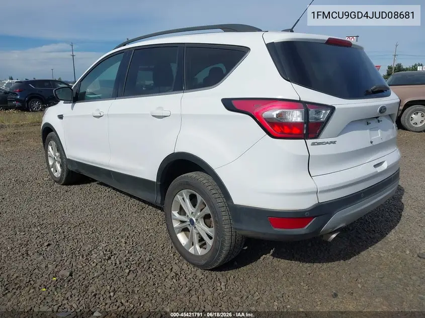 2018 Ford Escape Se VIN: 1FMCU9GD4JUD08681 Lot: 45421791