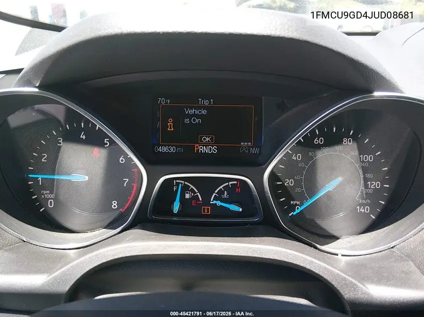 2018 Ford Escape Se VIN: 1FMCU9GD4JUD08681 Lot: 45421791