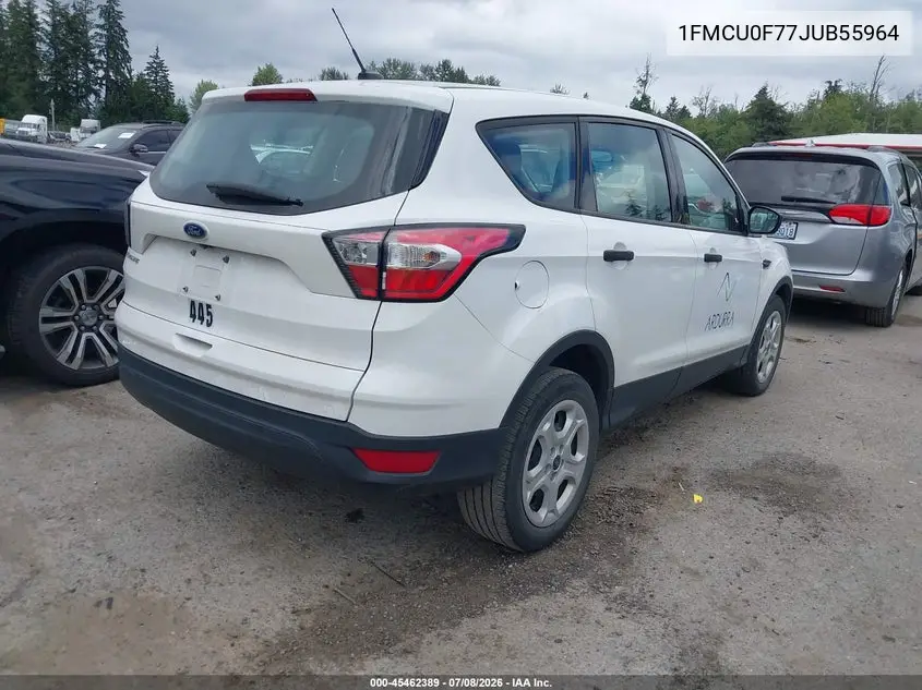 2018 Ford Escape S VIN: 1FMCU0F77JUB55964 Lot: 45462389
