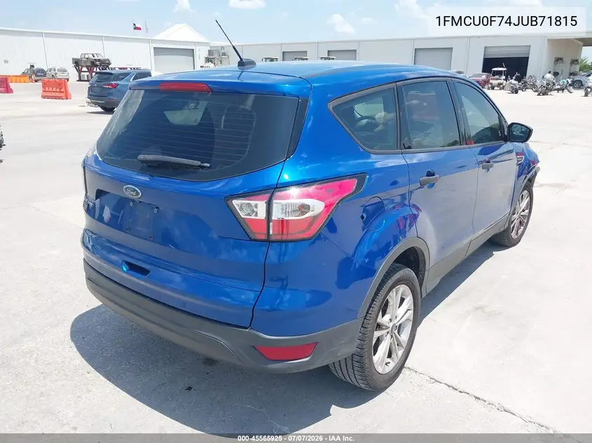 2018 Ford Escape S VIN: 1FMCU0F74JUB71815 Lot: 45565925