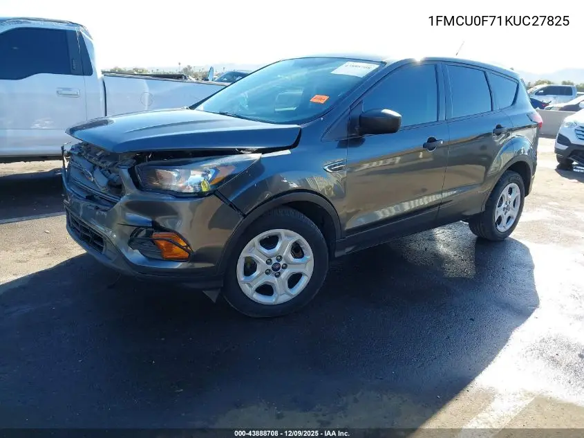 1FMCU0F71KUC27825 2019 Ford Escape S