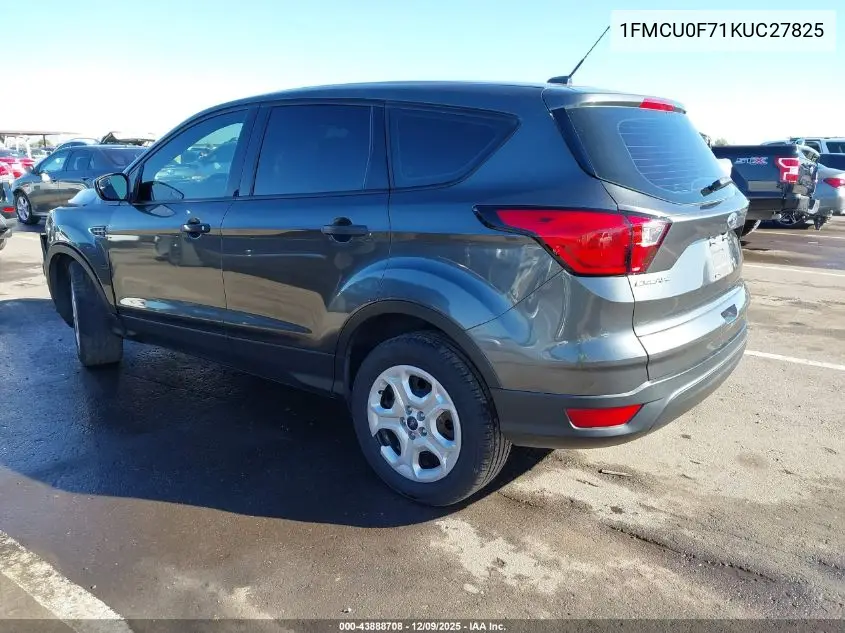 1FMCU0F71KUC27825 2019 Ford Escape S