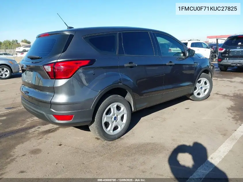 1FMCU0F71KUC27825 2019 Ford Escape S
