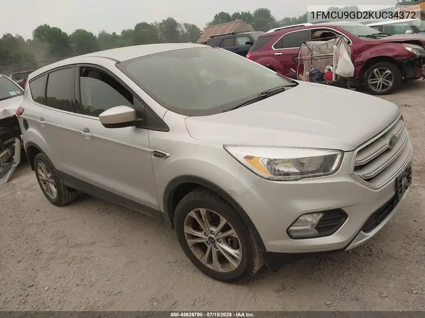 2019 Ford Escape Se VIN: 1FMCU9GD2KUC34372 Lot: 45626790