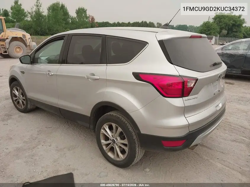 2019 Ford Escape Se VIN: 1FMCU9GD2KUC34372 Lot: 45626790