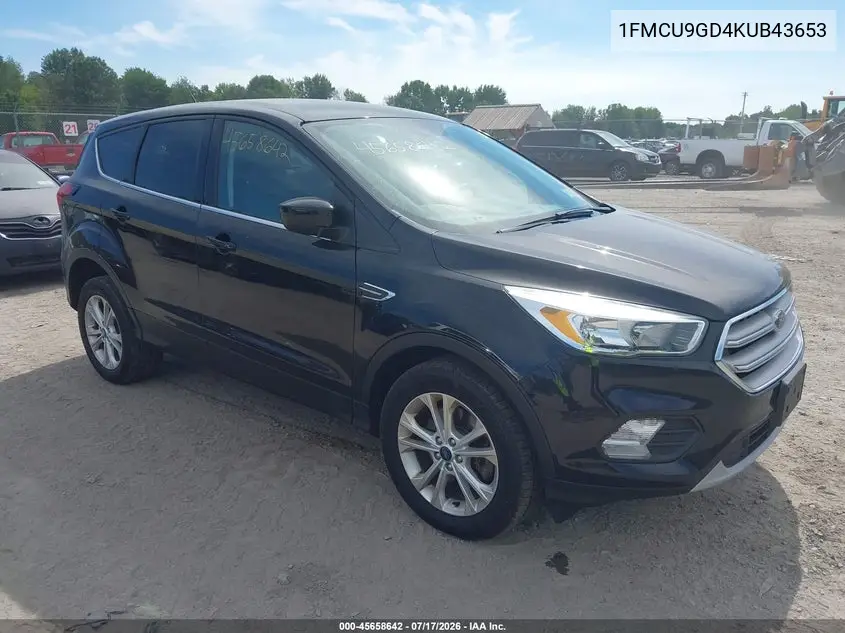 2019 Ford Escape Se VIN: 1FMCU9GD4KUB43653 Lot: 45658642