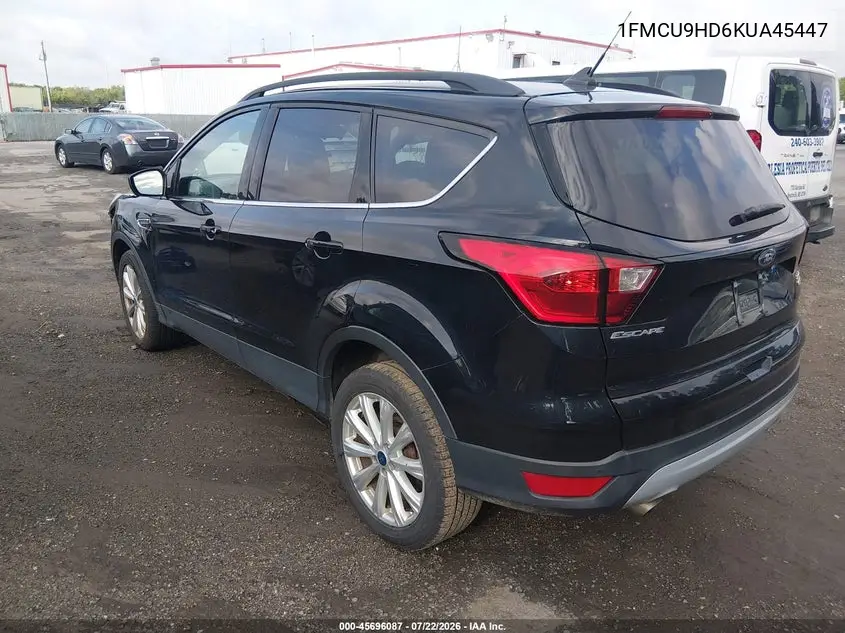 2019 Ford Escape Sel VIN: 1FMCU9HD6KUA45447 Lot: 45696087