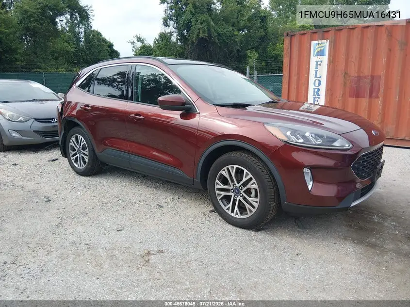 2021 Ford Escape Sel VIN: 1FMCU9H65MUA16431 Lot: 45678045