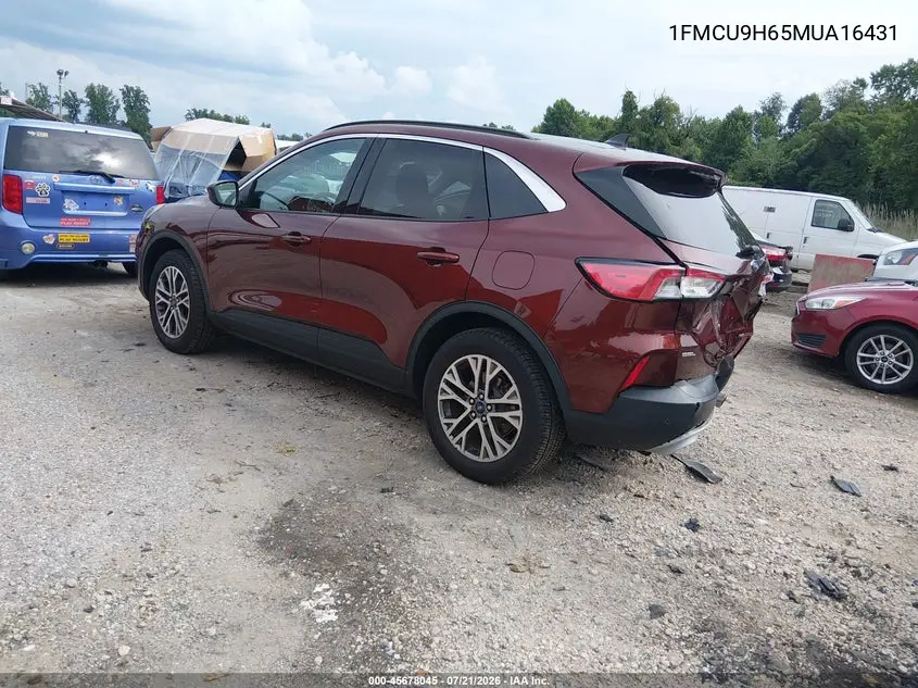 2021 Ford Escape Sel VIN: 1FMCU9H65MUA16431 Lot: 45678045
