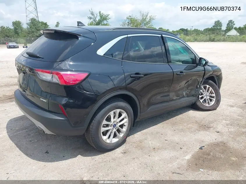 2022 Ford Escape Se VIN: 1FMCU9G66NUB70374 Lot: 45684419