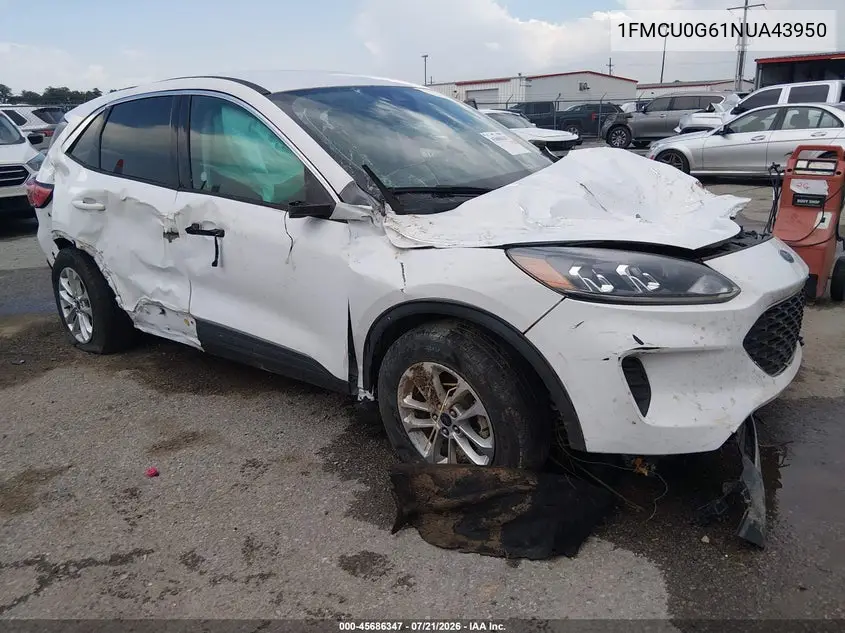 2022 Ford Escape Se VIN: 1FMCU0G61NUA43950 Lot: 45686347