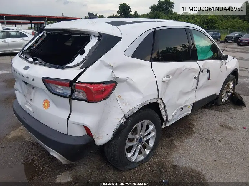 2022 Ford Escape Se VIN: 1FMCU0G61NUA43950 Lot: 45686347