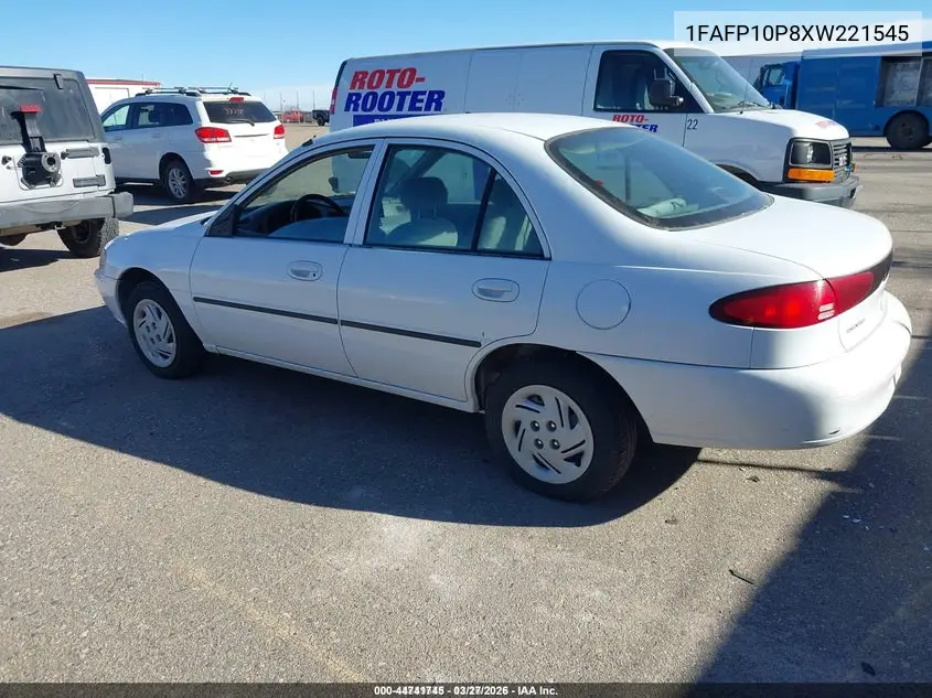 1FAFP10P8XW221545 1999 Ford Escort Lx