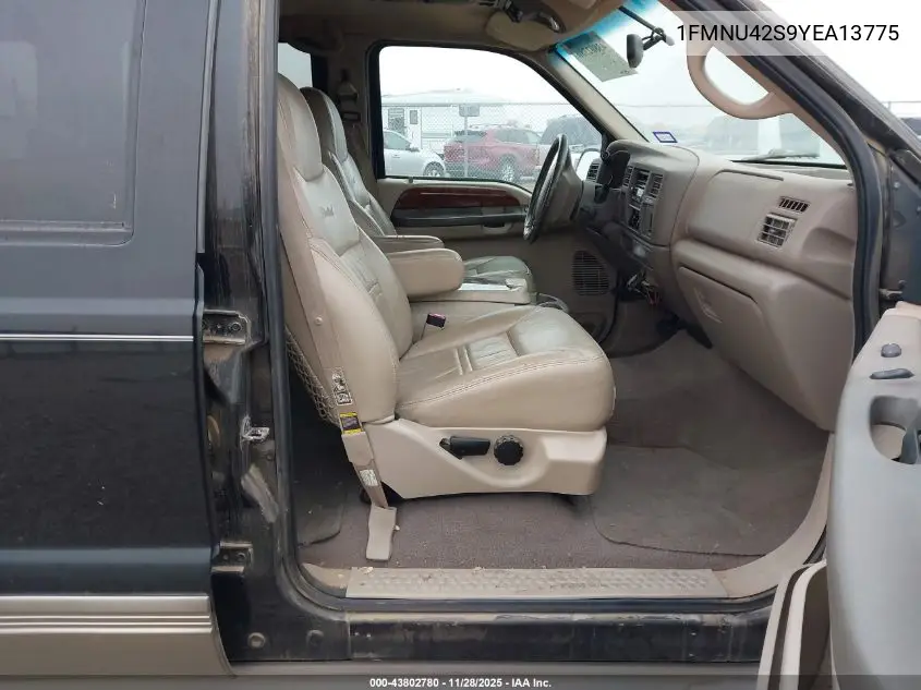 2000 Ford Excursion Limited VIN: 1FMNU42S9YEA13775 Lot: 43802780