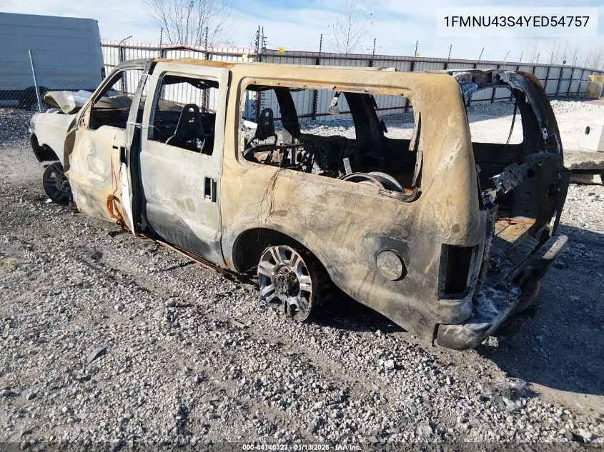 2000 Ford Excursion Limited VIN: 1FMNU43S4YED54757 Lot: 44140323