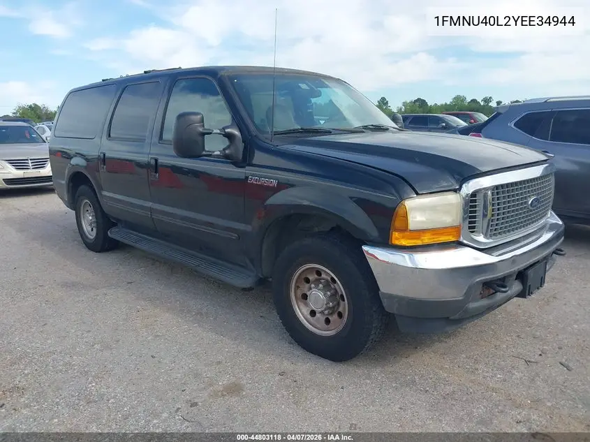 2000 Ford Excursion Xlt VIN: 1FMNU40L2YEE34944 Lot: 44803118