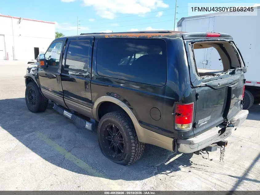 2000 Ford Excursion Limited VIN: 1FMNU43S0YEB68245 Lot: 45128406