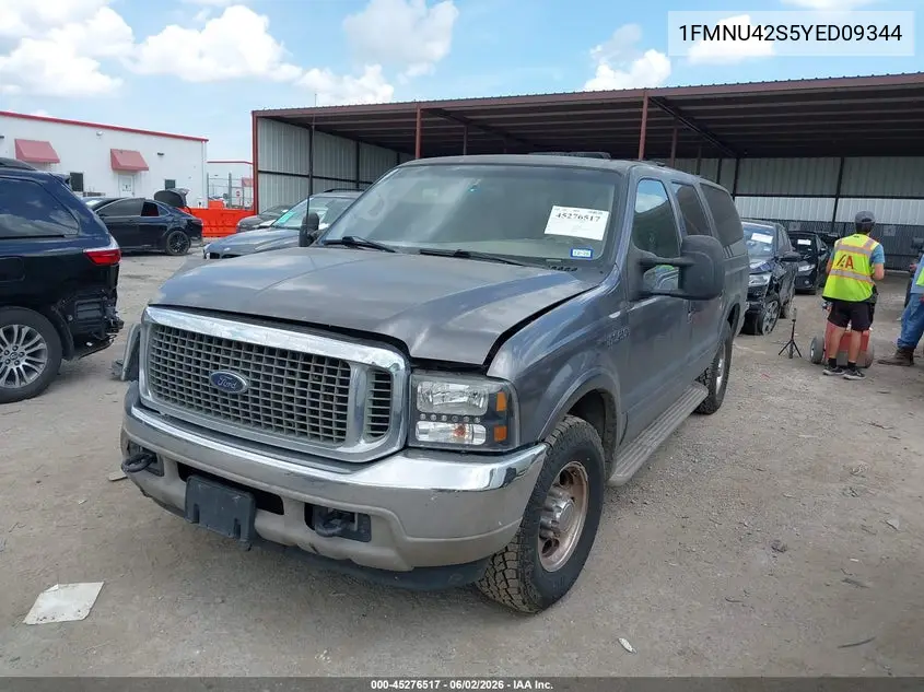 2000 Ford Excursion Limited VIN: 1FMNU42S5YED09344 Lot: 45276517