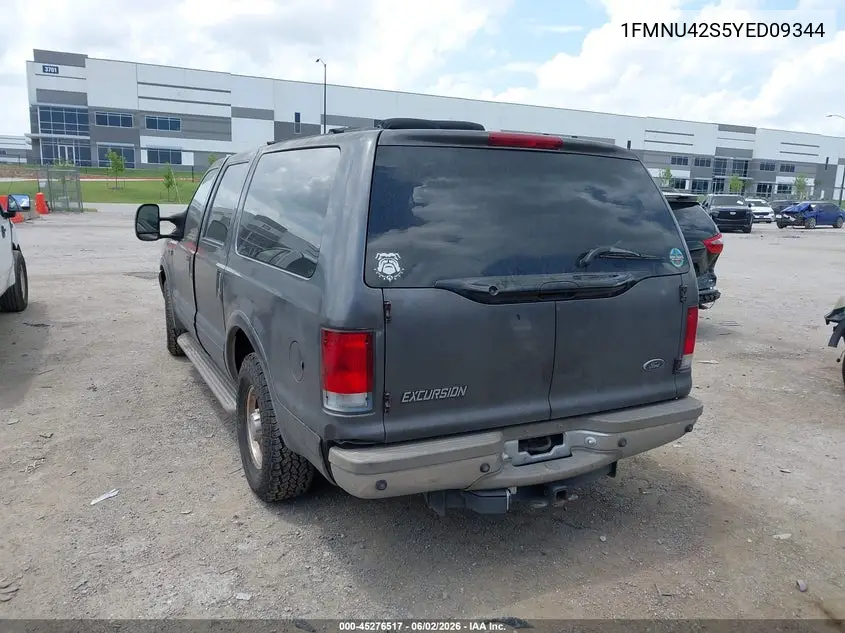 2000 Ford Excursion Limited VIN: 1FMNU42S5YED09344 Lot: 45276517