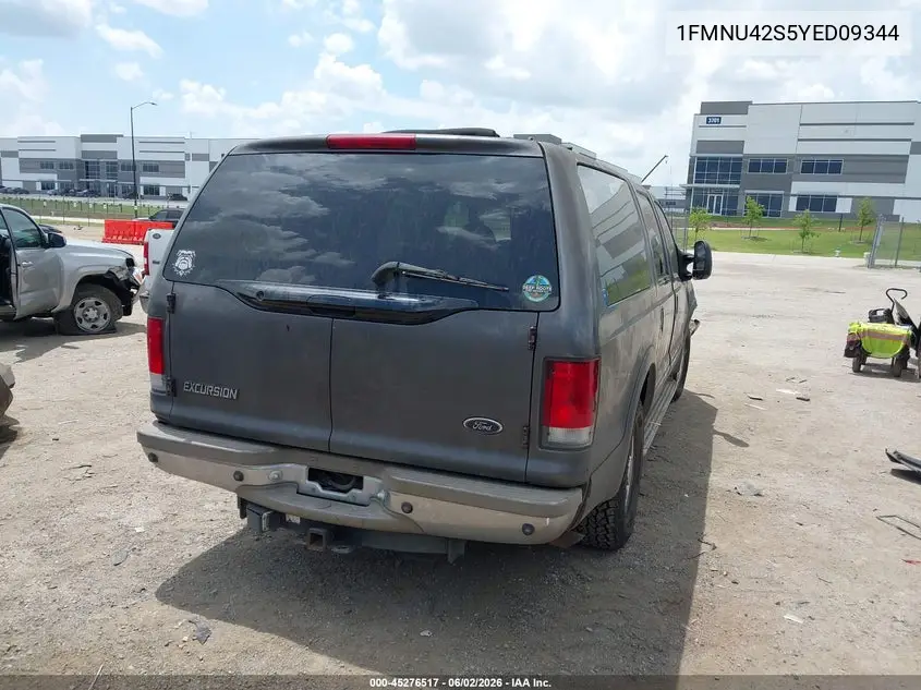 2000 Ford Excursion Limited VIN: 1FMNU42S5YED09344 Lot: 45276517