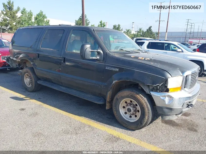 2000 Ford Excursion Xlt VIN: 1FMNU41S7YED60667 Lot: 45284531