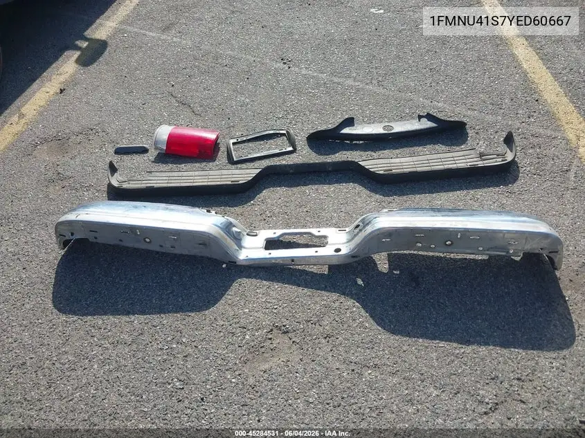 2000 Ford Excursion Xlt VIN: 1FMNU41S7YED60667 Lot: 45284531