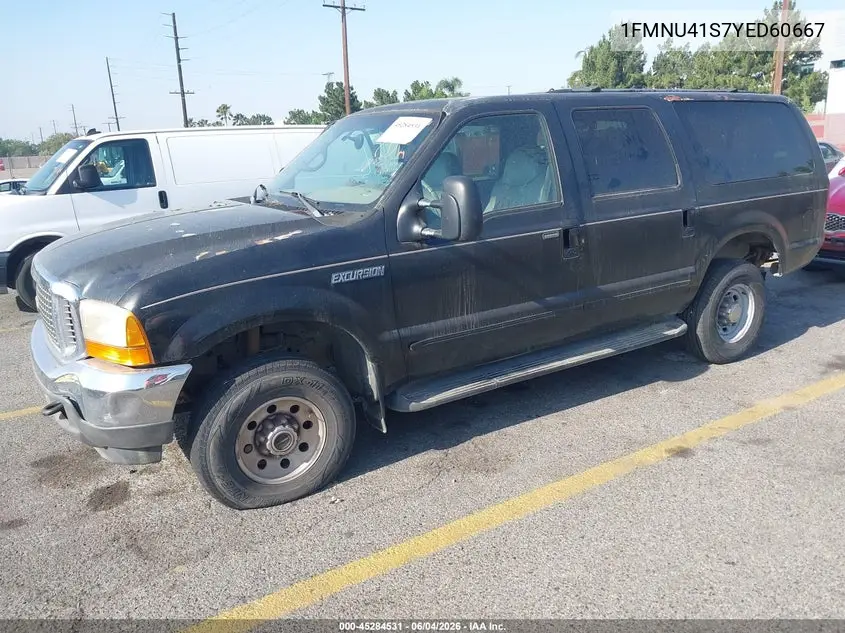 2000 Ford Excursion Xlt VIN: 1FMNU41S7YED60667 Lot: 45284531