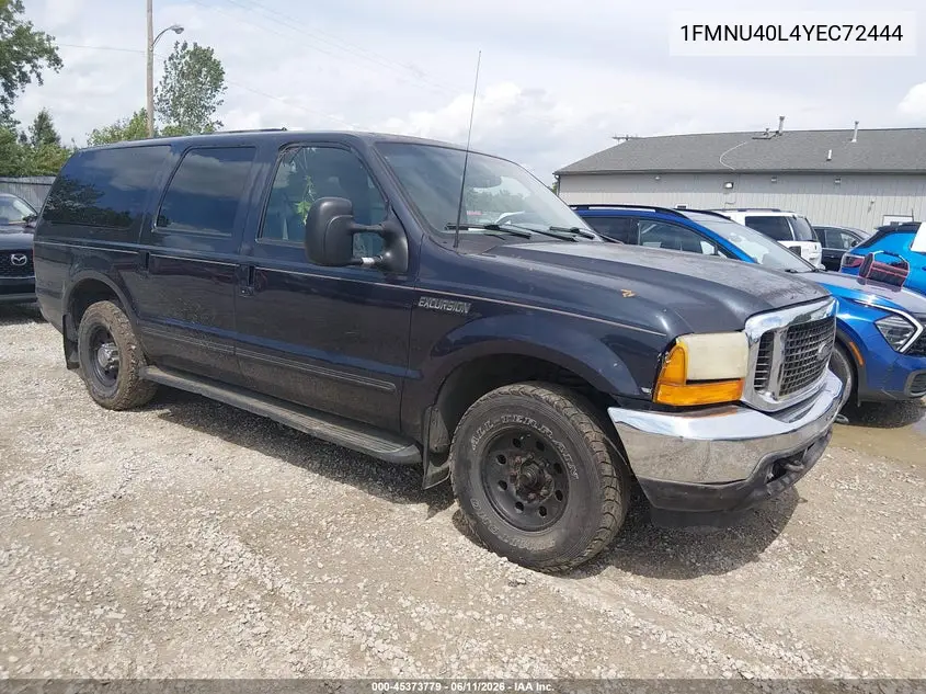 2000 Ford Excursion Xlt VIN: 1FMNU40L4YEC72444 Lot: 45373779