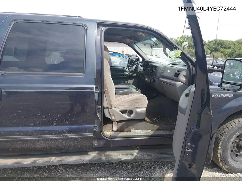 2000 Ford Excursion Xlt VIN: 1FMNU40L4YEC72444 Lot: 45373779
