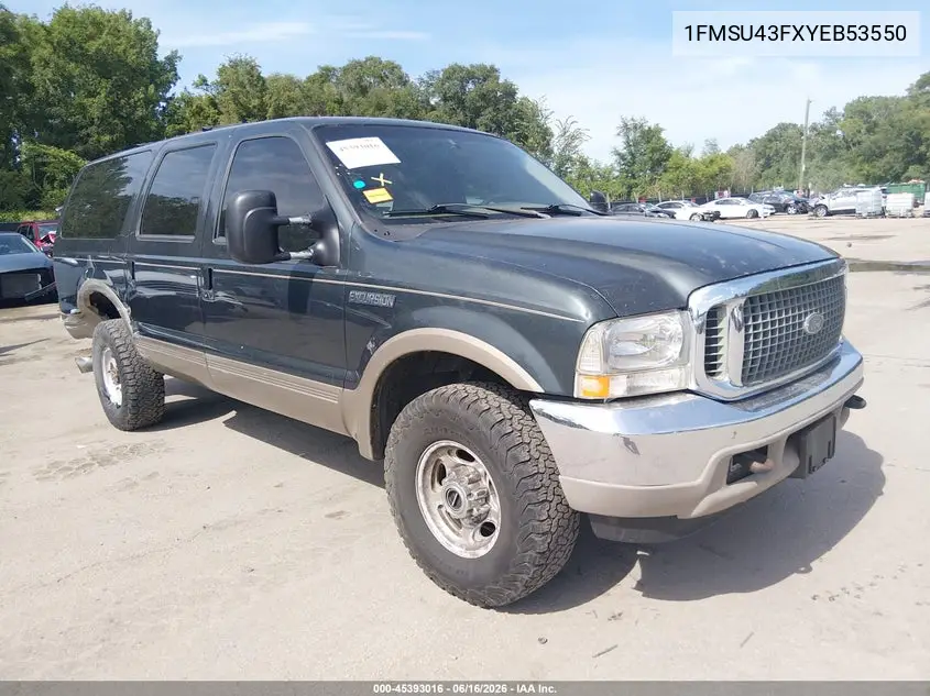 2000 Ford Excursion Limited VIN: 1FMSU43FXYEB53550 Lot: 45393016