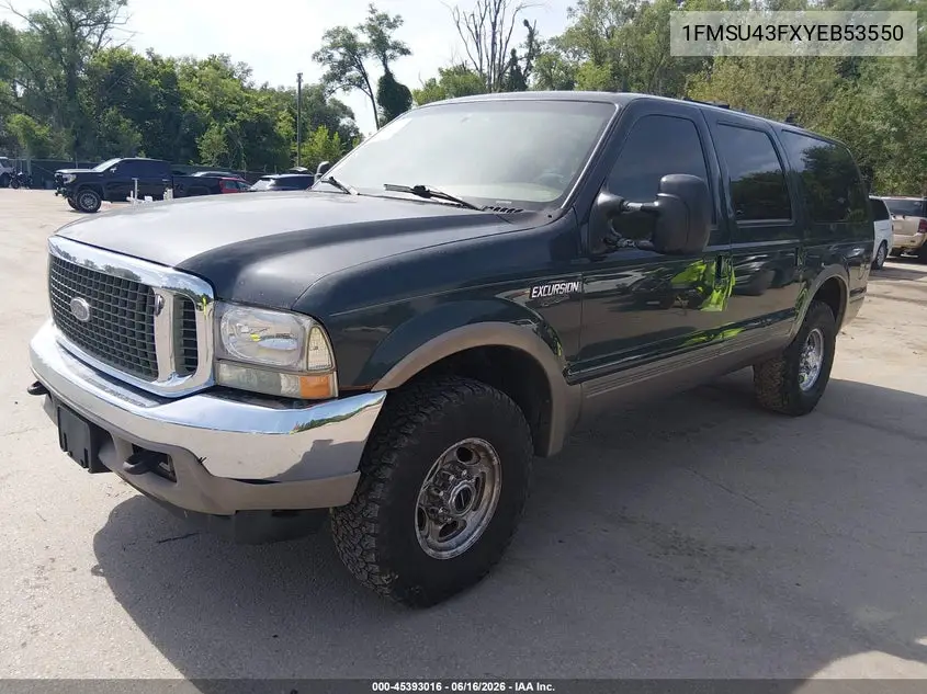2000 Ford Excursion Limited VIN: 1FMSU43FXYEB53550 Lot: 45393016