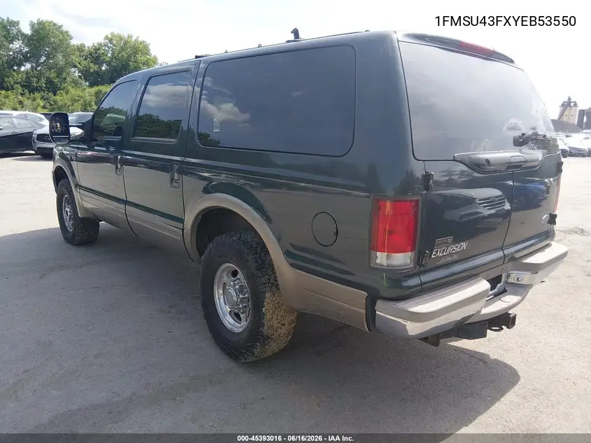 2000 Ford Excursion Limited VIN: 1FMSU43FXYEB53550 Lot: 45393016