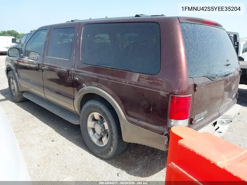 2000 Ford Excursion Limited VIN: 1FMNU42S5YEE35204 Lot: 45494317