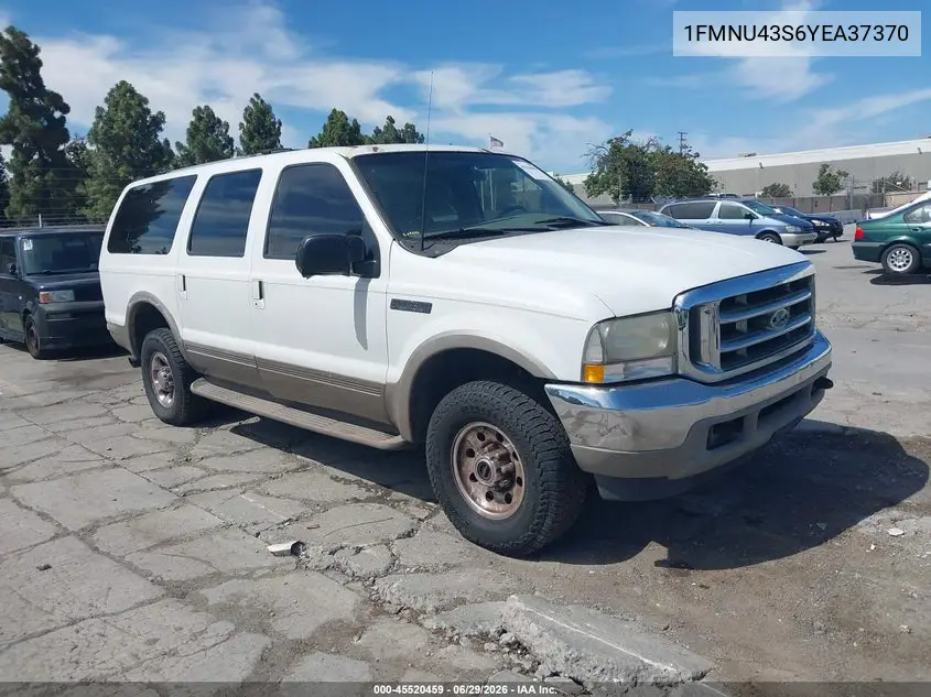 2000 Ford Excursion Limited VIN: 1FMNU43S6YEA37370 Lot: 45520459